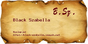 Black Szabella névjegykártya